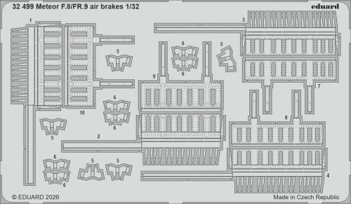 Go to product Eduard 32499 - 1:32 Meteor F.8/FR.9 air brakes