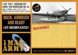 1 Man Army 48KIT011 - 1:48 Hurricane Mk. IIc Full Masking Set - Arma Hobby