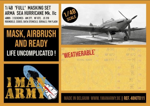 Go to product 1 Man Army 48KIT011 - 1:48 Hurricane Mk. IIc Full Masking Set - Arma Hobby