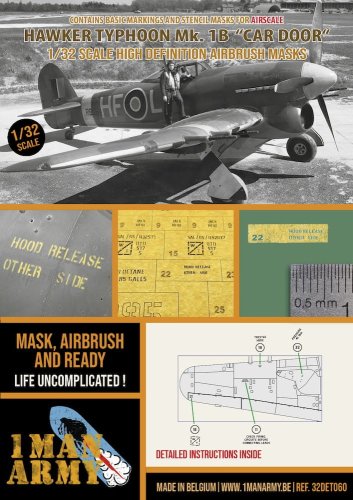 Go to product 1 Man Army 32DET060 - 1:32 Hawker Typhoon Mk. 1B Car Door - Airscale