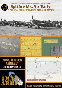 1 Man Army 32DET006 - 1:32 Spitfire Mk. Vb Early - Kotare