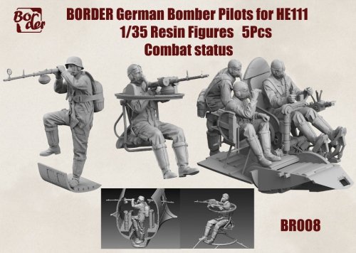 Go to product Border BR008 - 1:35 German Bomber Pilots for He 111 Combat Status 5 pcs
