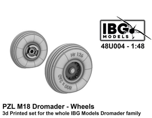 Go to product IBG 48U004 - 1:48 PZL M18 Dromader Wheels 3D Printed Set