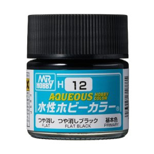 Mr.Hobby - Aqueous Hobby Color H012 Flat Black 10 ml