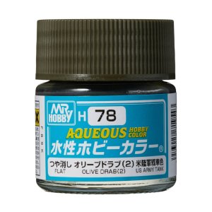 Mr.Hobby - Aqueous Hobby Color H078 Olive Drab (2) 10 ml