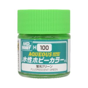Mr.Hobby - Aqueous Hobby Color H100 Fluorescent Green 10 ml
