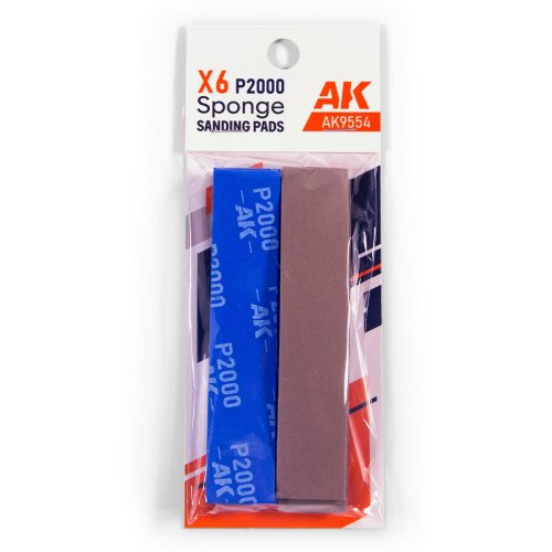 Go to product AK Interactive 9554 - Sanding sponges P2000 - 6 pcs