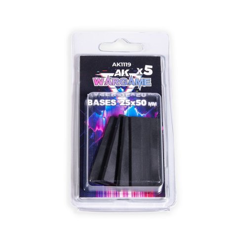Go to product AK Interactive 1119 - Rectangular bases 25 x 50 mm - 5 pcs