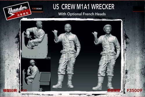 Go to product Thunder Model F35009 - 1:35 US Crew M1A1 Wrecker with Optional French Heads