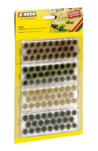 Noch 07006 - Grass tufts, 4-color set, 9 mm