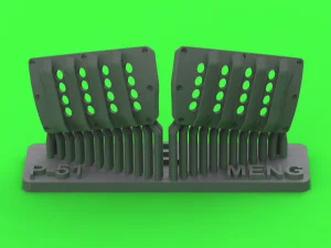 Master AM-48-194 - 1:48 P-51 Mustang - carburator air filter cover - RAF louvred type - version B for Meng