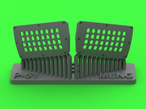 Go to product Master AM-48-192 - 1:48 P-51 Mustang - carburator air filter cover - standard holed type for Meng