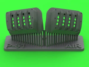 Master AM-48-191 - 1:48 P-51 Mustang - carburator air filter cover - RAF louvred type - version B for Airfix