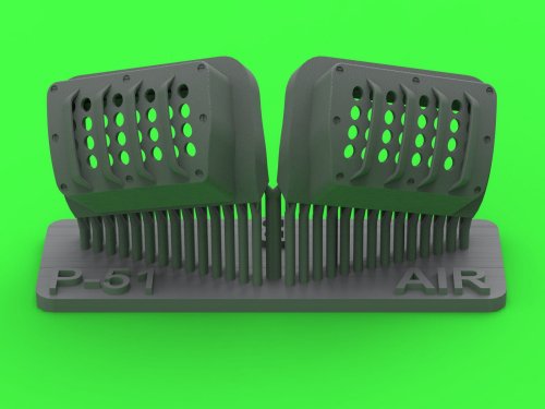 Go to product Master AM-48-190 - 1:48 P-51 Mustang - carburator air filter cover - RAF louvred type - version A for Airfix