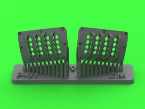 Master AM-32-143 - 1:32 P-51 Mustang - carburator air filter cover - RAF louvred type - version A for Zoukei-Mura