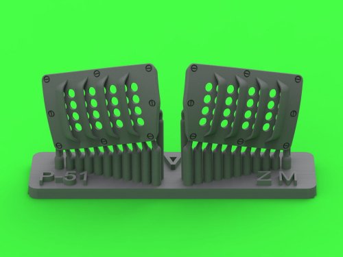 Go to product Master AM-32-143 - 1:32 P-51 Mustang - carburator air filter cover - RAF louvred type - version A for Zoukei-Mura