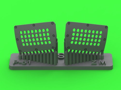 Go to product Master AM-32-142 - 1:32 P-51 Mustang - carburator air filter cover - standard holed type for Zoukei-Mura