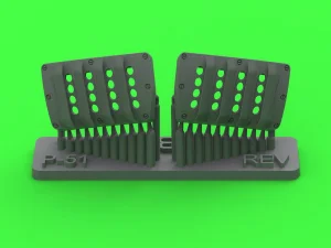 Master AM-32-141 - 1:32 P-51 Mustang - carburator air filter cover - RAF louvred type - version B for Revell
