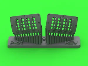 Master AM-32-140 - 1:32 P-51 Mustang - carburator air filter cover - RAF louvred type - version A for Revell