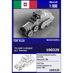 Zebrano Z100-329 - 1:100 Fiat 611A Italian Armoured Car