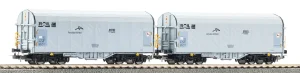 Piko 28344 H0 - Set of two ATIR Rail sliding tarpaulin wagons, era VI