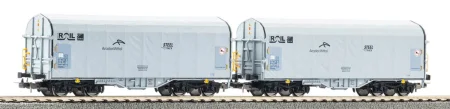 Piko 28344 H0 - Zestaw 2 wagonów towarowych z plandeką ATIR Rail