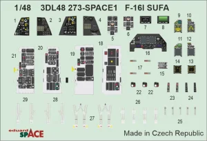 Eduard 3DL48273 - 1:48 F-16I Sufa Space 3D Decals