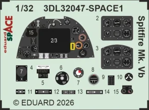 Eduard 3DL32047 - 1:32 Spitfire Mk.Vb Space 3D Decals
