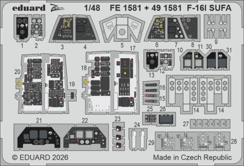 Go to product Eduard FE1581 - 1:48 F-16I Sufa
