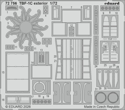 Go to product Eduard 72756 - 1:72 TBF-1C exterior