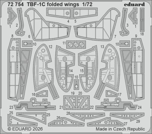 Go to product Eduard 72754 - 1:72 TBF-1C folded wings
