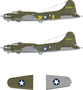 Eduard EX1170 - 1:48 B-17F US national insignia & code letters