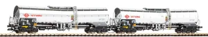 Piko 47683 TT - Set of two Ermewa chemical tank cars Era VI