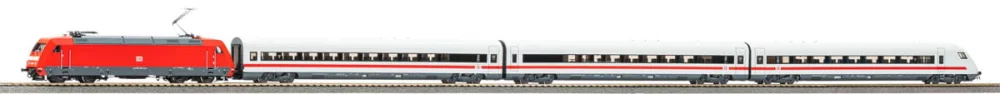 Piko 58153 H0 - Zestaw z lokomotywą elektryczną BR 101 Metropolitan , 2 wagonami osobowymi i wagonem sterowniczym, DB AG, ep.VI, DCC z dźwiękiem