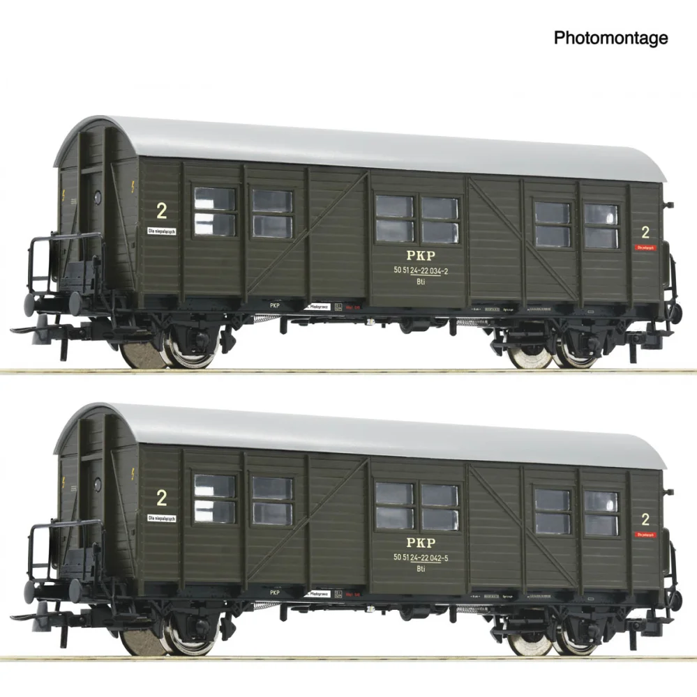 Roco 6200195 H0 - Zestaw 2 wagonów osobowych typu Bti, PKP, ep. IV