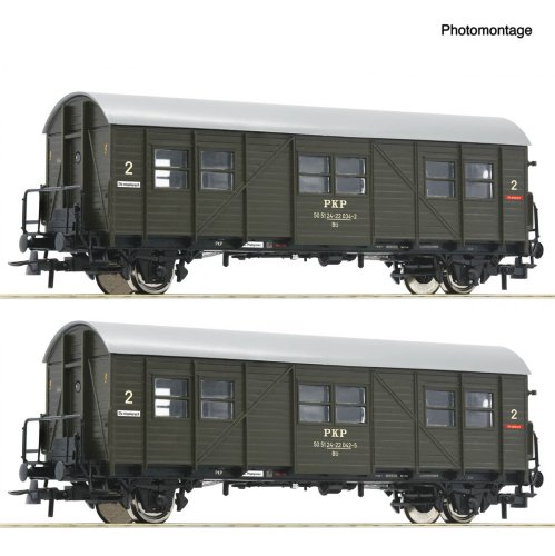 Go to product Roco 6200195 H0 - Set of two PKP Bti passenger coaches era IV