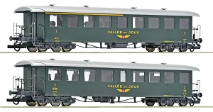 Roco 6200198 H0 - Set of two Le Pont–Le Brassus passenger coaches, era IV-V