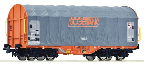 Go to product Roco 6600133 H0 - Shimmns sliding tarpaulin freight wagon Sogetank epoch VI