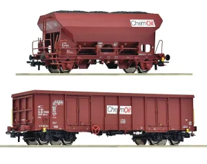 Roco 6600221 H0 - Set of two Chemoil freight wagons Eas and Fcs, era VI