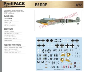 Preorder - Eduard 7084 - 1:72 Bf 110F