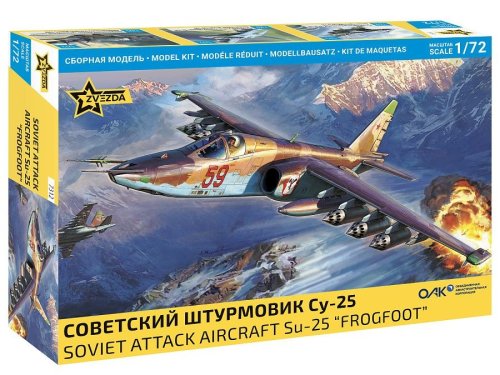 Go to product Zvezda 7312 - 1:72 Soviet Attack Aircraft Su-25 Frogfoot