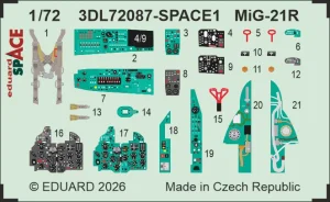 Eduard 3DL72087 - 1:72 MiG-21R Space 3D Decals