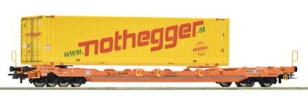 Roco 6600178 H0 - Wagon platforma ntypu Sdgnss/T5 z kontenerem, Wascosa, ep.VI