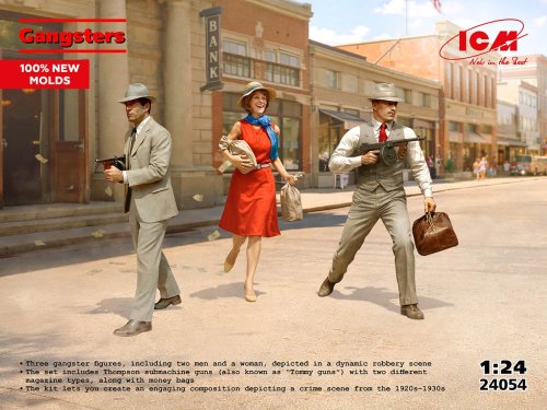 Go to product ICM 24054 - 1:24 Gangsters 3 Figures