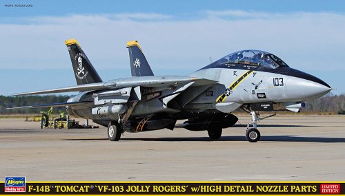Go to product Hasegawa SP673 52473 - 1:72 F-14B Tomcat VF-103 Jolly Rogers w/ High Detail Nozzle Parts