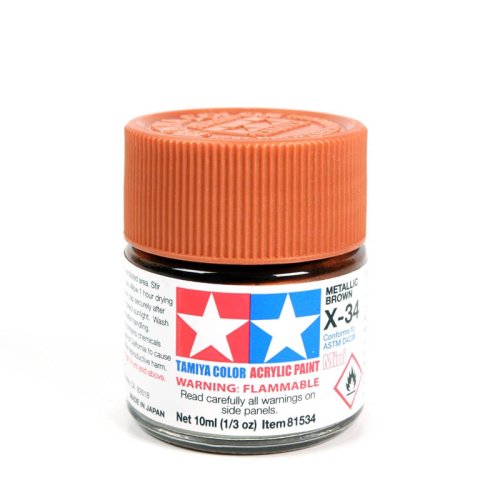 Go to product TAMIYA X-34 - Acrylic paint Metallic Brown 10 ml