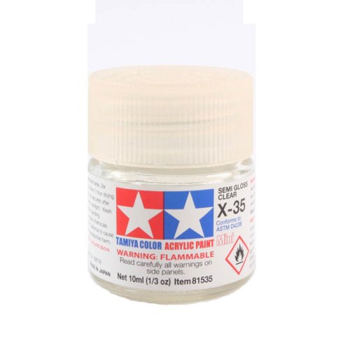 Go to product TAMIYA X-35 - Acrylic paint Semi Gloss Clear 10 ml