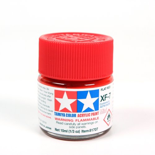 Go to product TAMIYA XF-7 - Acrylic paint Flat Red 10 ml