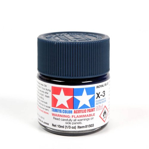 Go to product TAMIYA X-3 - Acrylic paint Royal Blue 10 ml