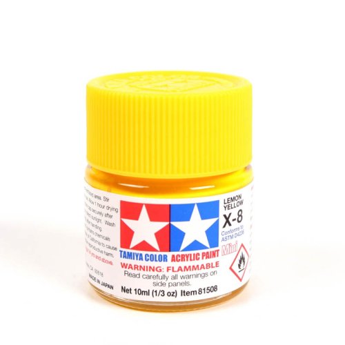 Go to product TAMIYA X-8 - Acrylic paint Yellow 10 ml